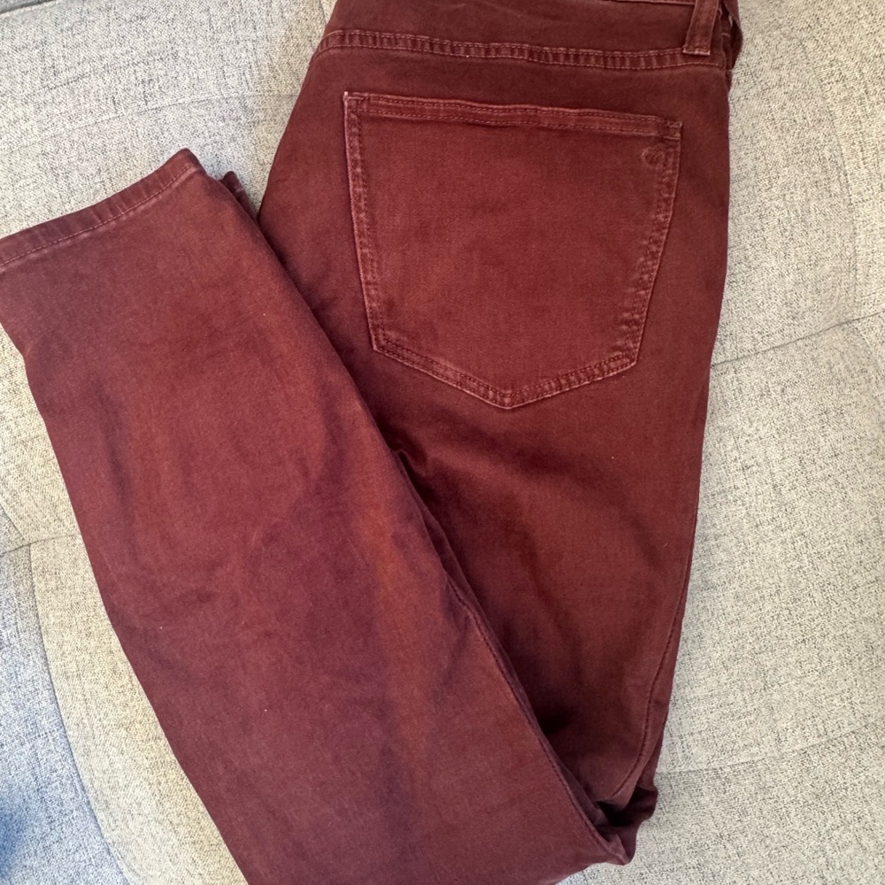 Madewell Deep Red Skinny Jeans